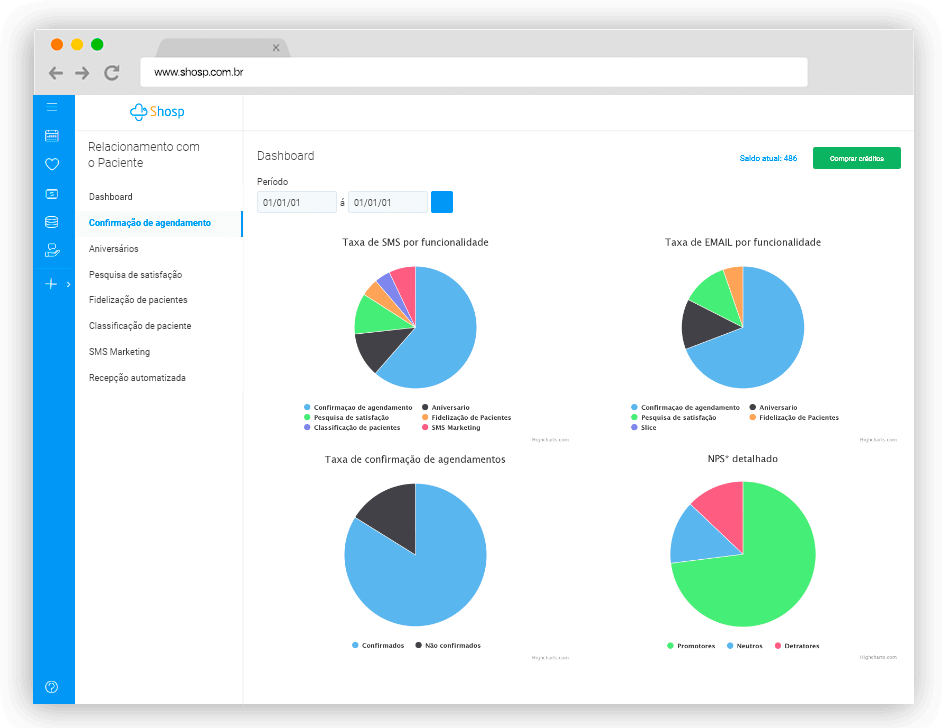 Software Médico para Relacionamento com o cliente